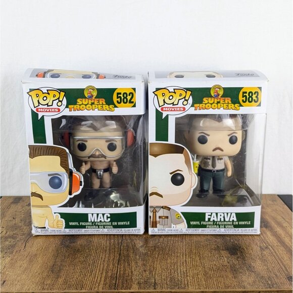 Funko Pop Super Troopers Lot – Farva #583 & Mac #582 - Picture 1 of 15